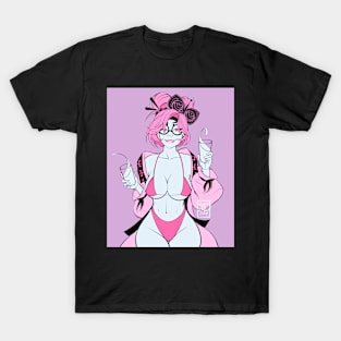 Pink anime milk girl T-Shirt